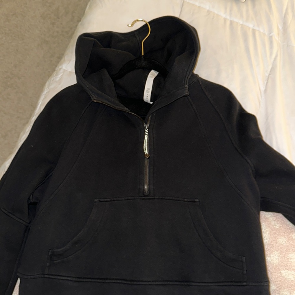 Lulu lemon scuba black cropped quarter zip